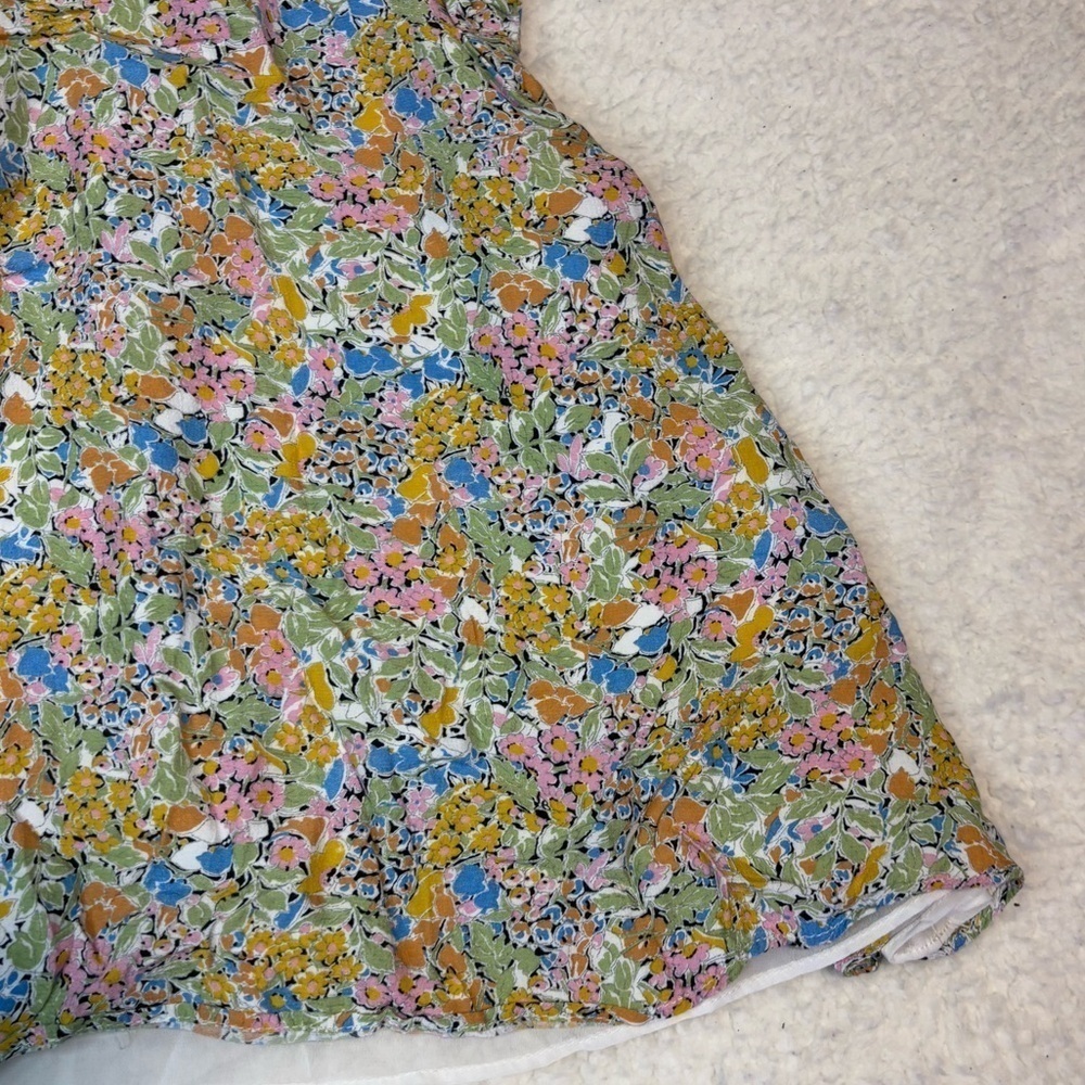 Zara Women Multicolor Floral Ruffle Sweatheart Mini Dress - Picture 4 of 8